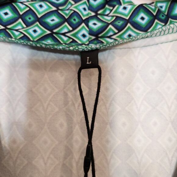 LE VONFORT Green Blue Geometric Surplice Knee Length Dress Womens Large L NEW - Picture 3 of 10